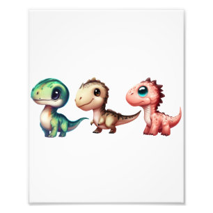 Niedlich Baby Dinosaurier Illustration Fotodruck