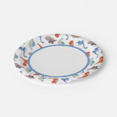 Niedlich Baby Dinosaurier Muster drucken Pappteller (Schrägansicht)