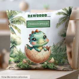 Niedlich Baby Dinosaurier Personalisiert Baby Kiss Kissen