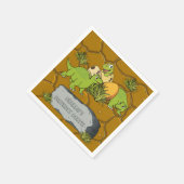 Niedlich Baby Dinosaurier Prähistorischer Cartoon Serviette (Ecke)