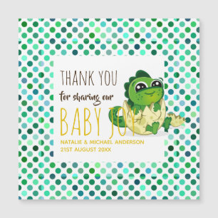 Niedlich Baby Dinosaurier Schnupperdusche Party Pu Magnetkarte