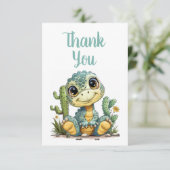 Niedlich Baby Dinosaurier Vielen Dank, dass Sie si Dankeskarte (Stehend Vorderseite)