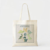 Niedlich Baby Dinosaurier Watercolor Tragetasche (Vorne)