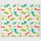 Niedlich Baby Dinosaurier Wrapping Paper Geschenkpapier (Flach)