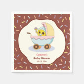 Niedlich Baby Donut Cartoon Kinderdusche und Sprin Serviette (Vorderseite)