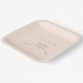 Niedlich Baby Dove Baby Dusche Pappteller (Gewinkelt)