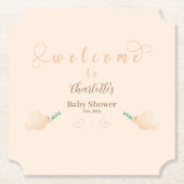 Niedlich Baby Dove Baby Dusche Untersetzer (Vorderseite)