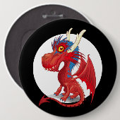 Niedlich Baby Dragon Button (Vorne & Hinten)