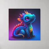 Niedlich Baby Dragon Canvas Print Leinwanddruck (Vorderseite)