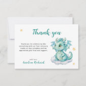 Niedlich Baby Dragon Dankeskarte (Vorderseite)