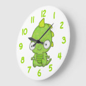 Niedlich Baby Dragon Große Wanduhr (Winkel)