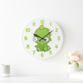 Niedlich Baby Dragon Große Wanduhr (Zuhause)