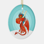 Niedlich Baby Dragon Keramik Ornament (Rechts)