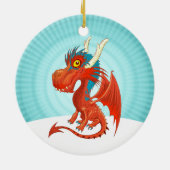Niedlich Baby Dragon Keramik Ornament (Hinten)