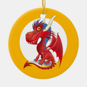 Niedlich Baby Dragon Keramik Ornament