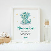 Niedlich Baby Dragon Mimosa Bar Poster