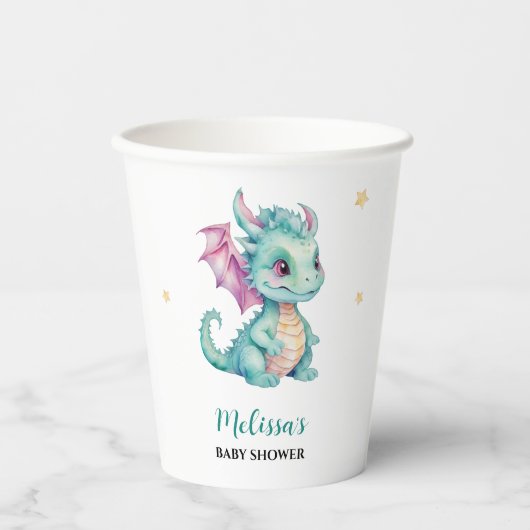 Niedlich Baby Dragon Pappbecher (Vorderseite)