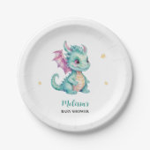 Niedlich Baby Dragon Pappteller (Vorderseite)