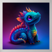 Niedlich Baby Dragon Poster (Vorne)