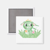 Niedlich Baby Dragon Watercolor Magnet (Vorderseite/Rückseite)