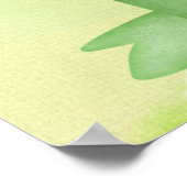 Niedlich Baby Dragon Watercolor Poster (Ecke)