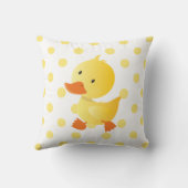 Niedlich Baby Duck Polka Dots Kissen (Rückseite)