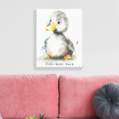 Niedlich Baby Duck Watercolor Leinwanddruck (Insitu (Wohnzimmer))