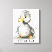 Niedlich Baby Duck Watercolor Leinwanddruck (Vorderseite)