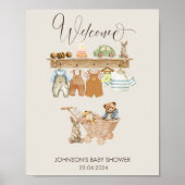 Niedlich Baby Dusche Begrüßung Boho Kinderzimmer T Poster (Vorne)