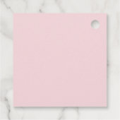 Niedlich Baby Dusche Teddy Bear Pink Herzblasen Geschenkanhänger (Rückseite)