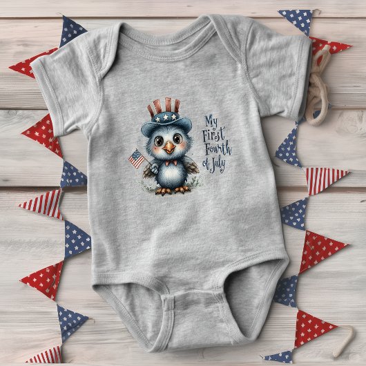 Niedlich Baby Eagle Amerikanische Unabhängigkeitst Baby Strampler