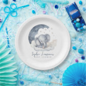 Niedlich Baby Elephant Baby Dusche Pappteller (Party)