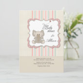 Niedlich Baby Elephant Babydusche Einladung (Stehend Vorderseite)