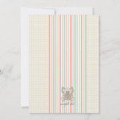 Niedlich Baby Elephant Babydusche Einladung (Rückseite)