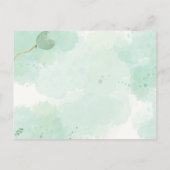 Niedlich Baby Elephant Balloon Babydusche Einladun Postkarte (Rückseite)