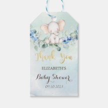Niedlich Baby Elephant Blue Rose Babydusche