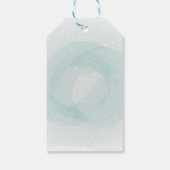 Niedlich Baby Elephant Blue Rose Babydusche Geschenkanhänger (Rückseite)