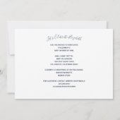 Niedlich Baby Elephant Blue Watercolor Dusche per Einladung (Rückseite)