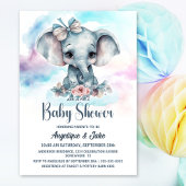 Niedlich Baby Elephant Boy Baby Dusche Einladung