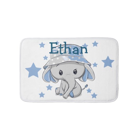 Niedlich Baby Elephant Boy Badematte (Vorderseite)