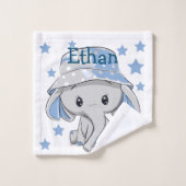 Niedlich Baby Elephant Boy Badhandtuch Set (Waschlappen)
