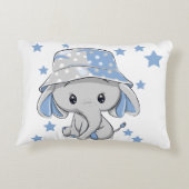 Niedlich Baby Elephant Boy Dekokissen (Rückseite)