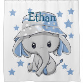 Niedlich Baby Elephant Boy Duschvorhang (Vorderseite)