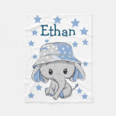 Niedlich Baby Elephant Boy  Fleecedecke (Vorderseite)
