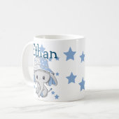 Niedlich Baby Elephant Boy Kaffeetasse (Vorderseite Links)