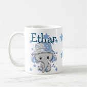 Niedlich Baby Elephant Boy Kaffeetasse (Links)