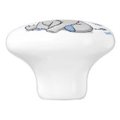 Niedlich Baby Elephant Boy Keramikknauf (Seitenansicht)