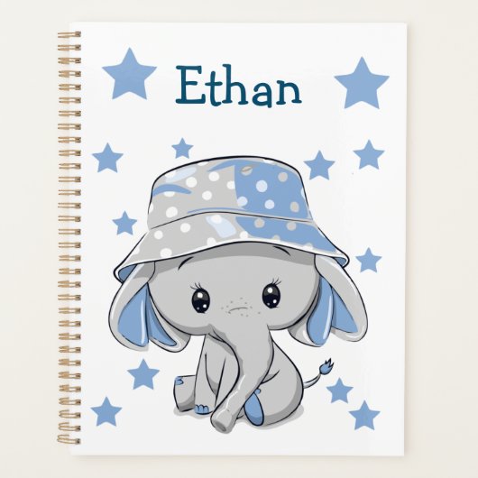 Niedlich Baby Elephant Boy Planer (Vorderseite)