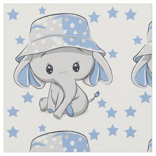 Niedlich Baby Elephant Boy Stoff (Nahaufnahme)