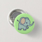 Niedlich Baby Elephant Button (Vorne & Hinten)